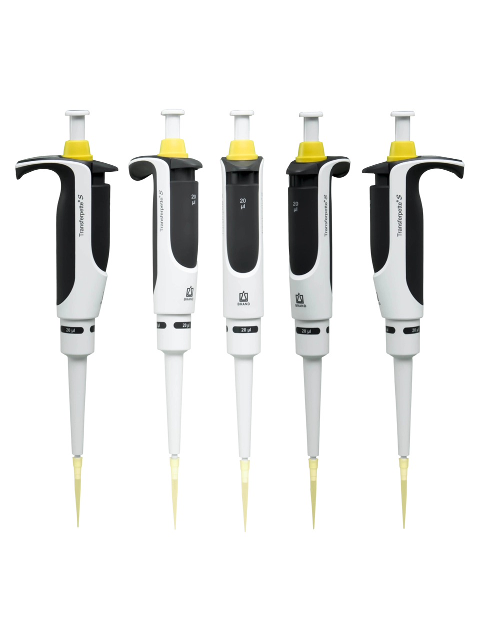 Mikropipet (Otomatik Pipet), Transferpette® S, Otoklavlanabilir, Tek Kanallı, Sarı, 20 µl Sabit Hacimli, 0,16 µl Hassasiyet