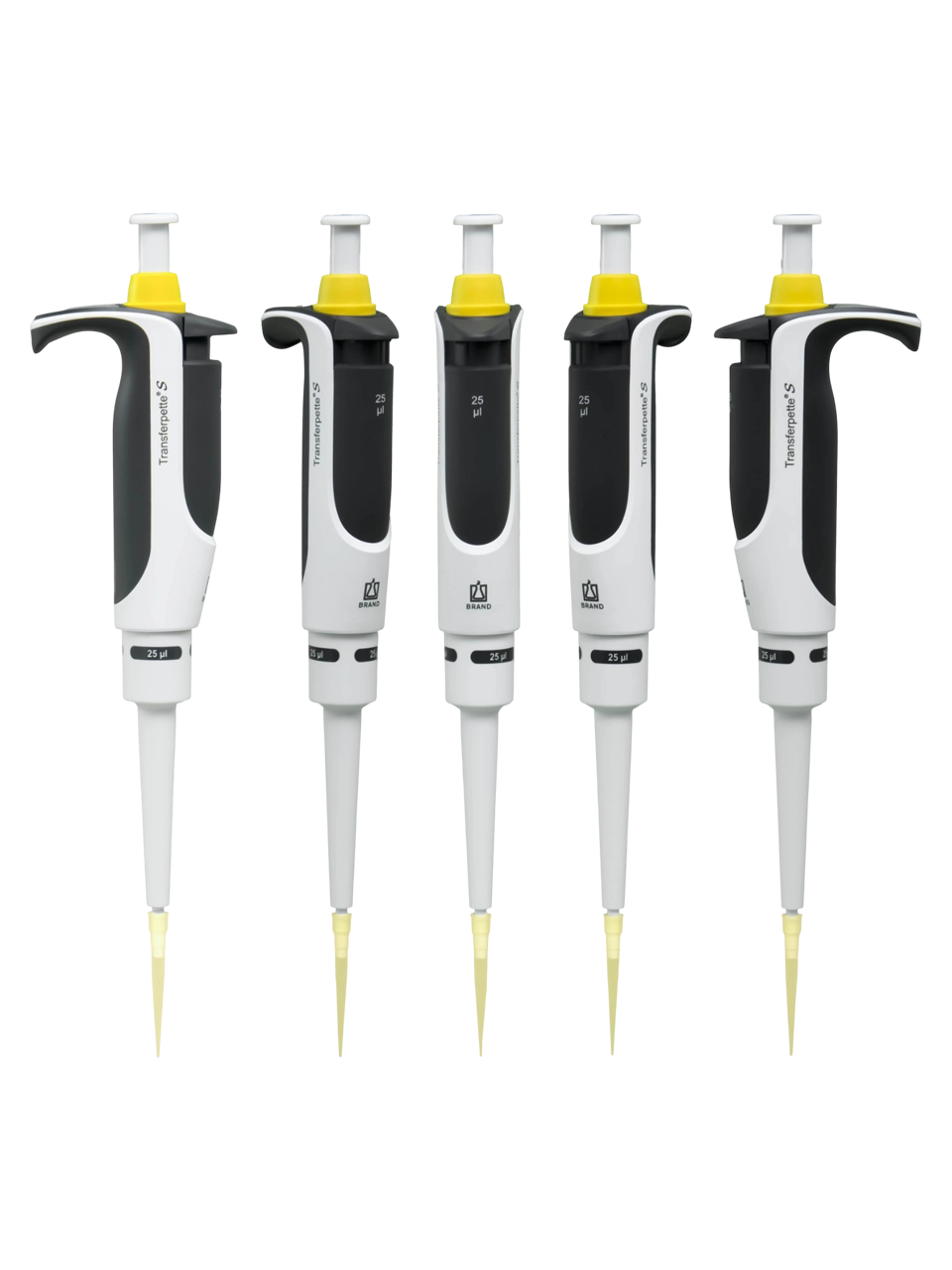 Mikropipet (Otomatik Pipet), Transferpette® S, Otoklavlanabilir, Tek Kanallı, Sarı, 25 µl Sabit Hacimli, 0,2 µl Hassasiyet