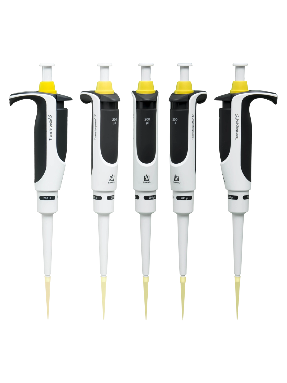 Micropipette (Automatic Pipette), Transferpette® S, Autoclavable, Single Channel, Yellow, 200 µl Fixed Volume, 1,2 µl Accuracy