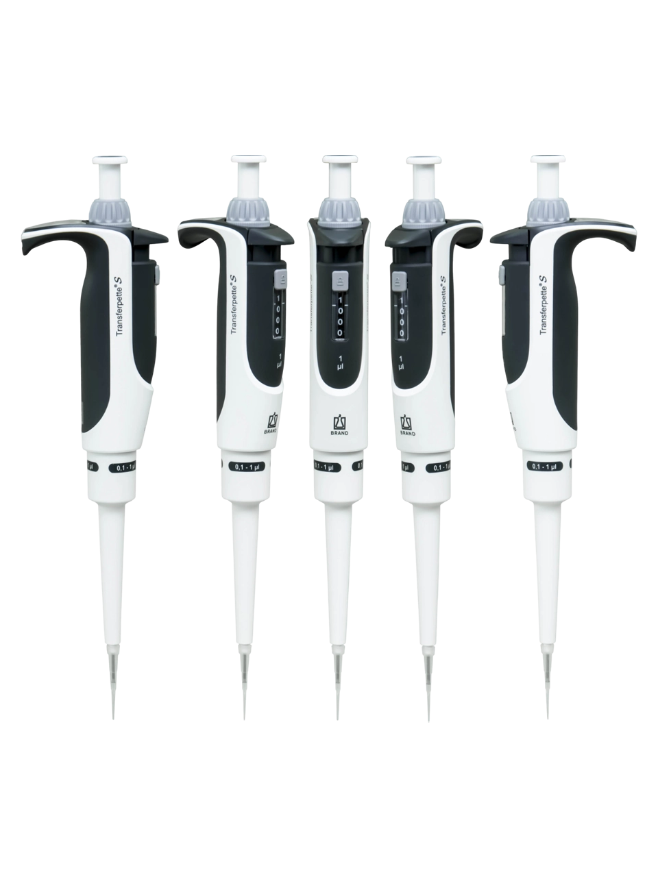 Micropipette (Automatic Pipette), Transferpette® S, Autoclavable, Single Channel, Grey, 0,1-1 µl Adjustable Volume (Analog), 0,02 µl Accuracy, 0,001 µl Subdivision