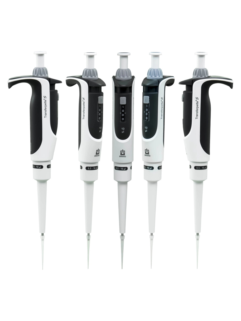 Micropipette (Automatic Pipette), Transferpette® S, Autoclavable, Single Channel, Grey, 0,5-10 µl Adjustable Volume (Analog), 0,1 µl Accuracy, 0,01 µl Subdivision