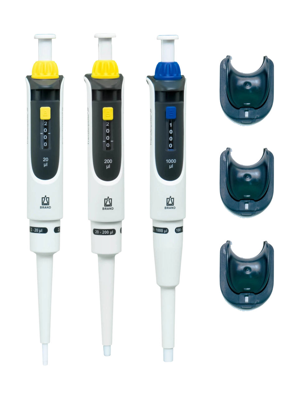 Mikropipet (Otomatik Pipet) Seti, Transferpette® S, Otoklavlanabilir, Tek Kanallı, (2-20 µl, 20-200 µl, 100-1.000 µl) Ayarlanabilir Hacimli (Analog)