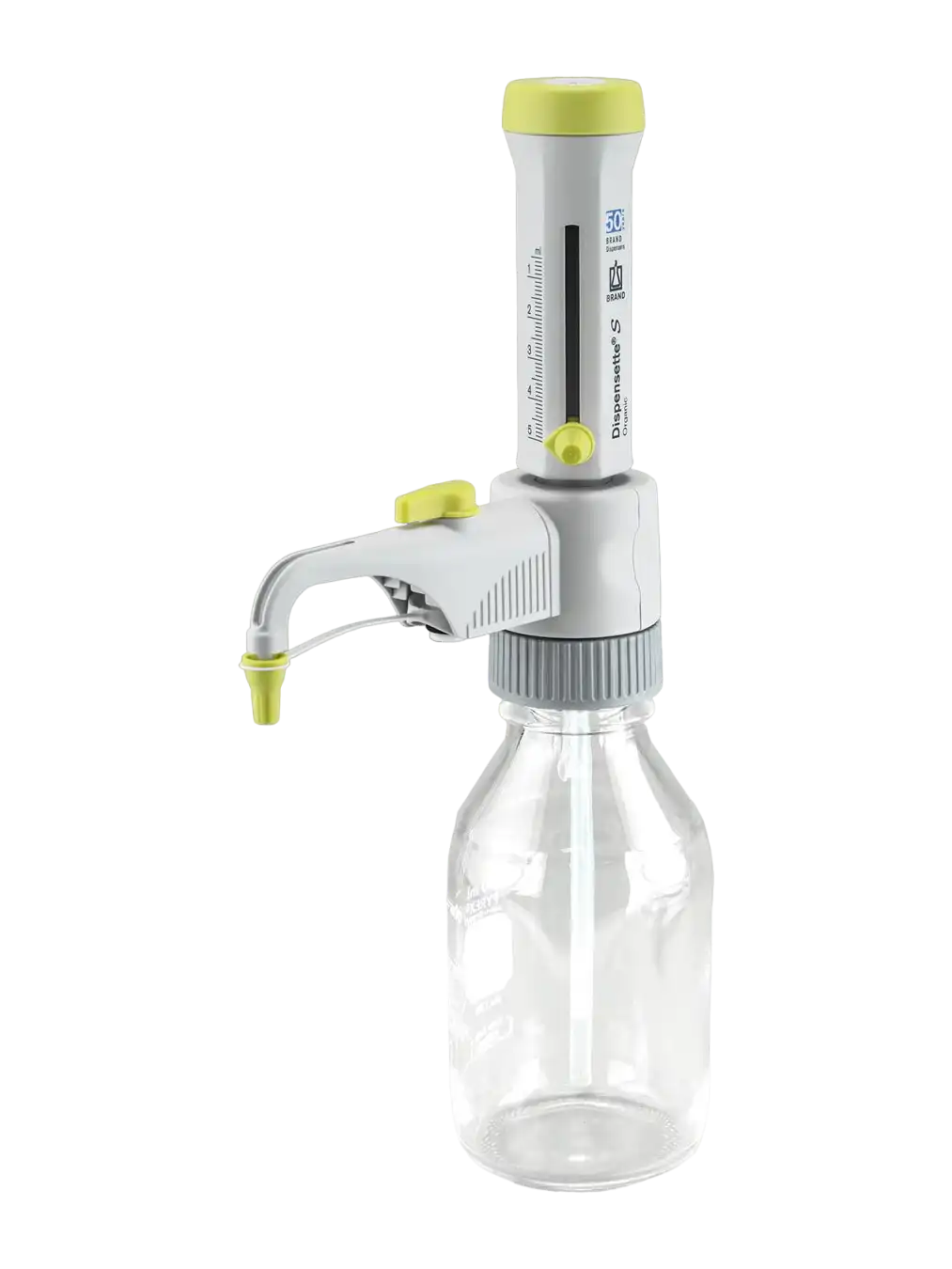 Şişe Üstü Dispenser, Dispensette® S Organic, Geri Döngü Vanalı, 1-10 ml Ayarlanabilir Hacimli (Analog), 0,05 ml Hassasiyet, 0,2 ml Artış