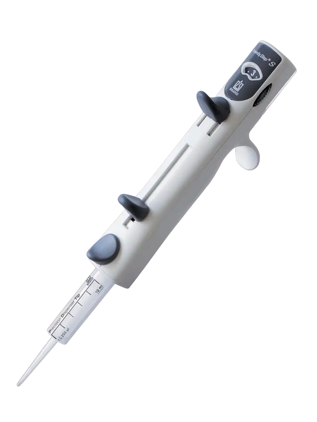 Repetitive Pipette, HandyStep® S, Manual, 2 µl-5 ml Volume Range, with 3 PD-Tips and Shelf/Rack Mount