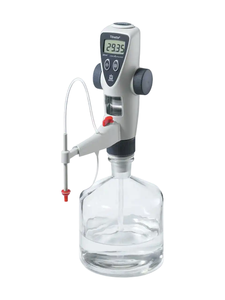 Bottle-Top Burette (Titrator), Titrette®, Digital, With Recirculation Valve 50 ml Capacity, 0,03 ml Accuracy, W/O PC Interface