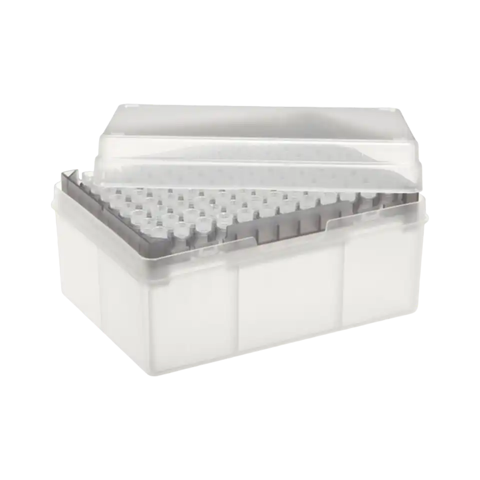 Pipette Tips, P.P, Clear, CE-IVD, Autoclavable, 0,1-20 μl, W/O Filter, Non-sterile, 37 mm Length, (5 x 96 rack), 480 pcs/box