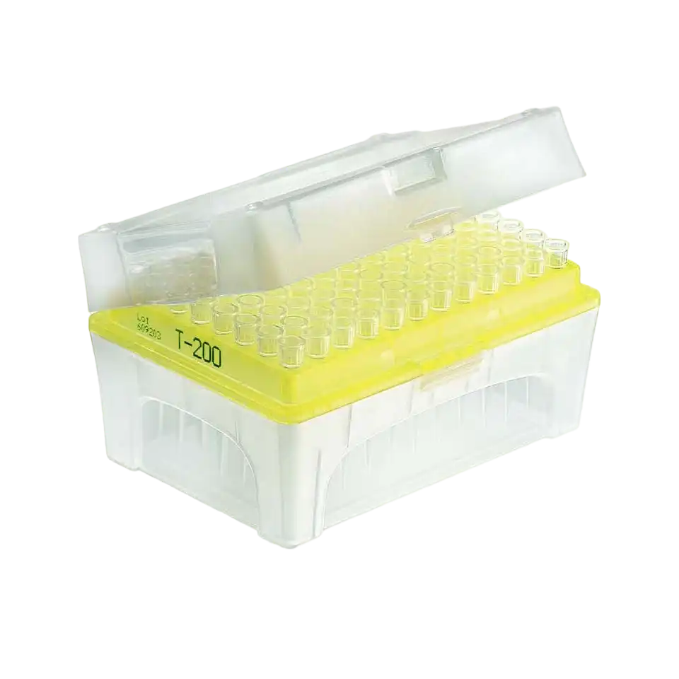 Pipette Tips, P.P, Clear, CE-IVD, Autoclavable, 2-200 μl, W/O Filter, Non-sterile, 50 mm Length, (5 x 96 rack), 480 pcs/box