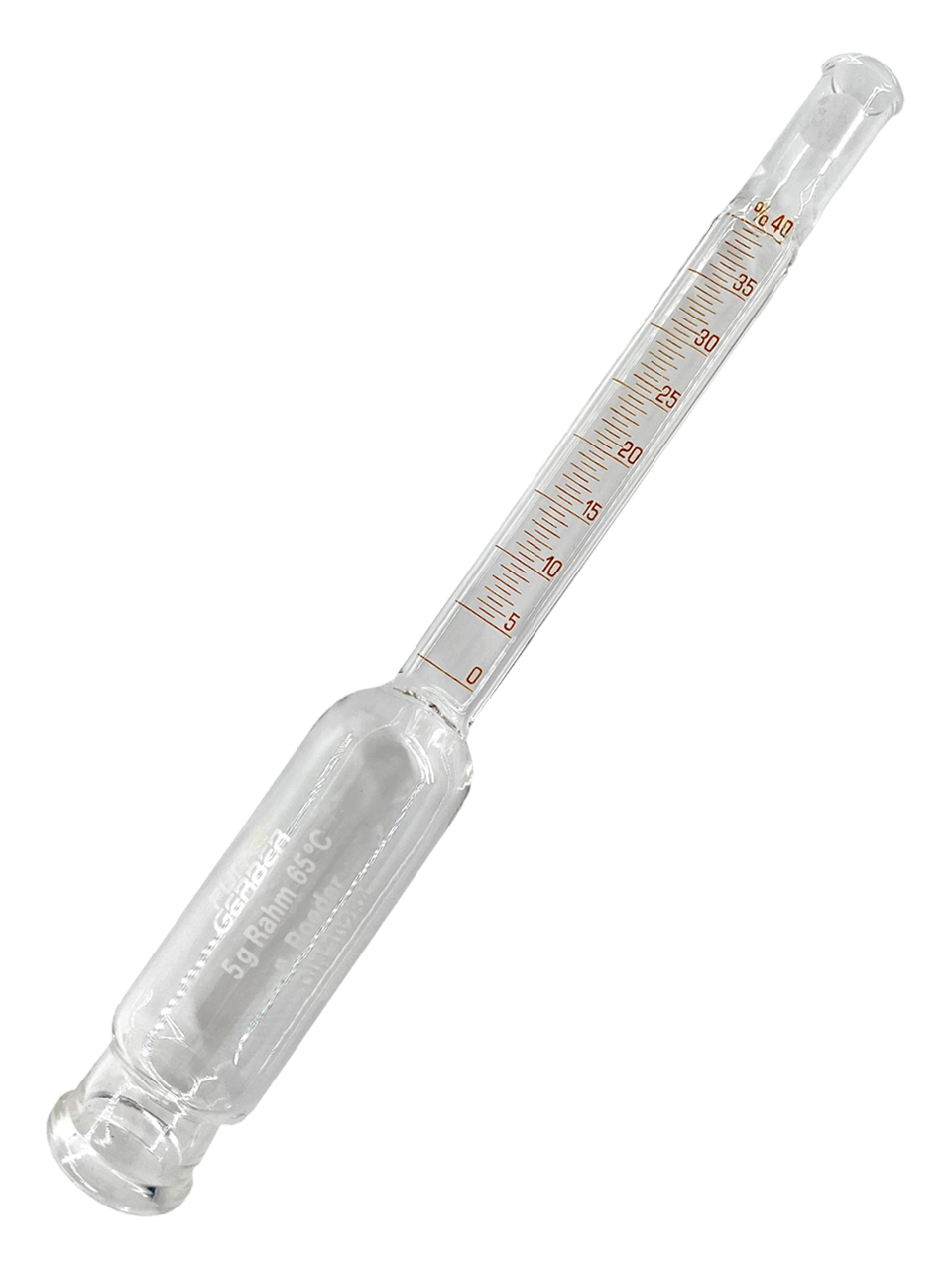 Butyrometer, Glass, 0-5-40%: 0.5, for Cream according to Roeder’s Weighing Method (Certificated)