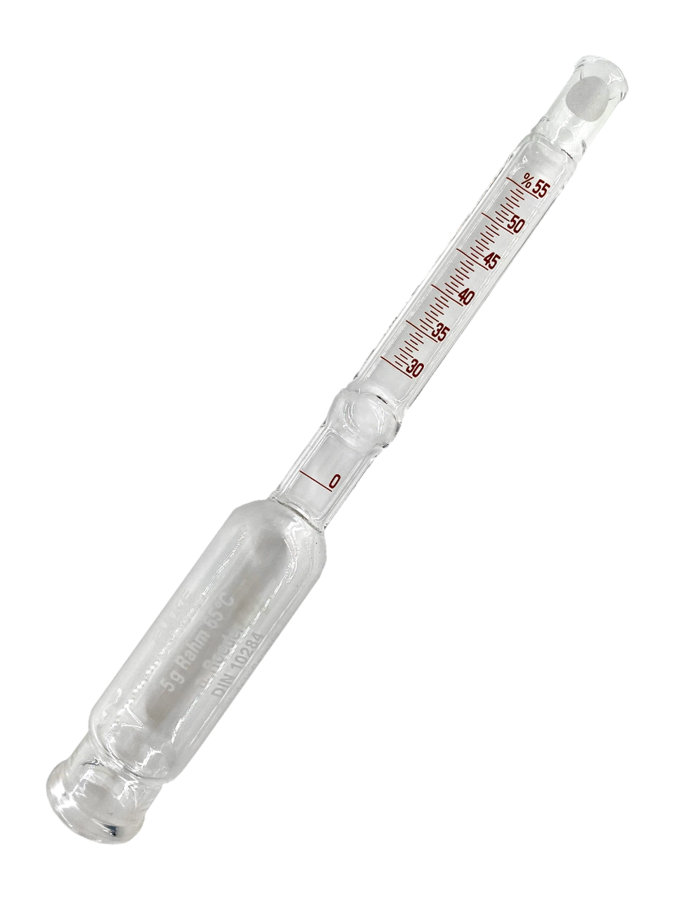 Butyrometer, Glass, 0-30-55%: 0.5, for Cream according to Roeder’s Weighing Method