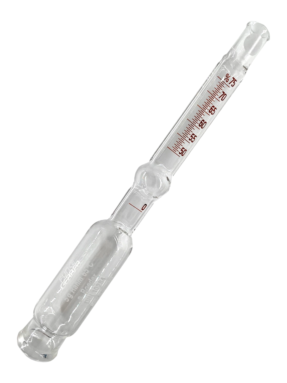 Butyrometer, Glass, 0-50-75%: 0.5, for Cream according to Roeder’s Weighing Method (Certificated)