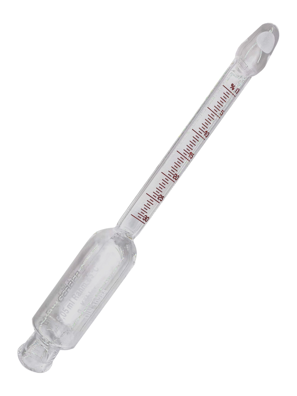 Butyrometer, Glass, 0-30%: 0.5, for Cream according to Koehler’s Measuring Method