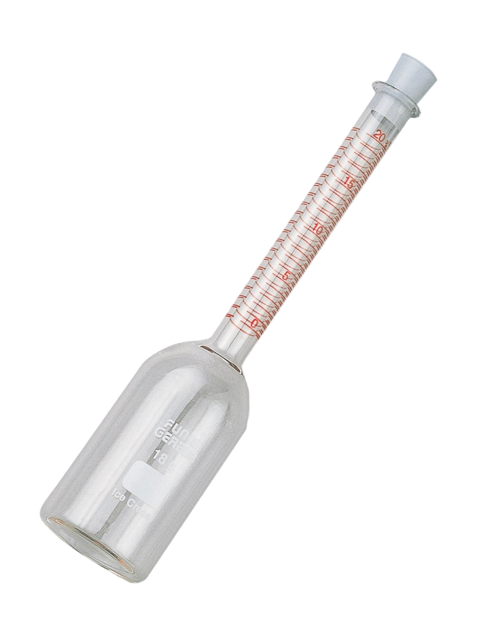 Babcock Şişesi, Cam, 0-20%, Krema İçin, 163 mm Uzunluk, 36,2 mm Dış Çap