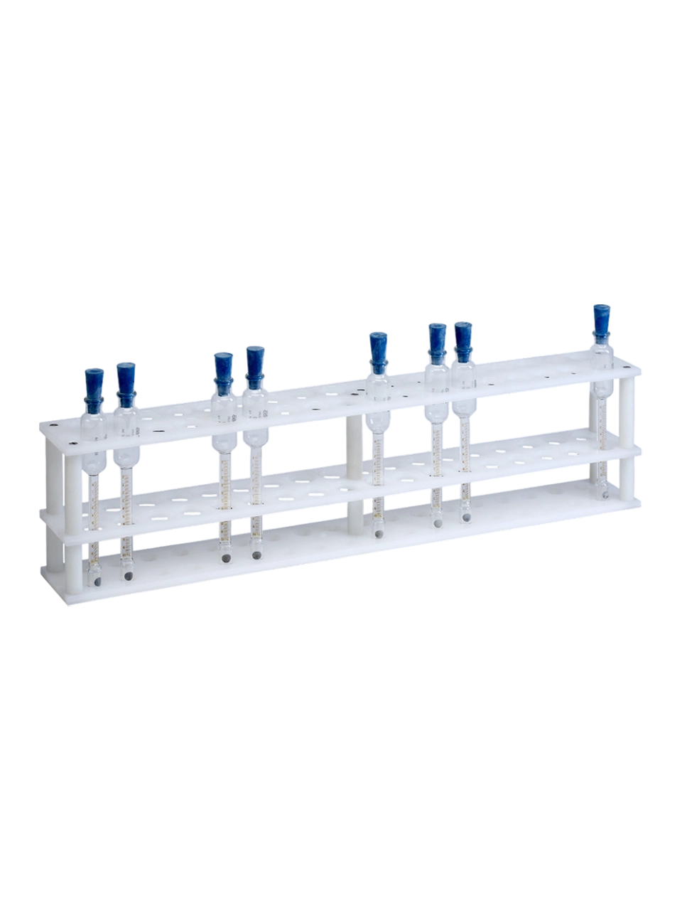 Bütirometre Standı, Polipropilen, 36 Numune İçin, 3637 Kodlu Özel Çözünürlük İndeksi Tüpleriyle de Uyumludur, 615 x 80 x 154 mm