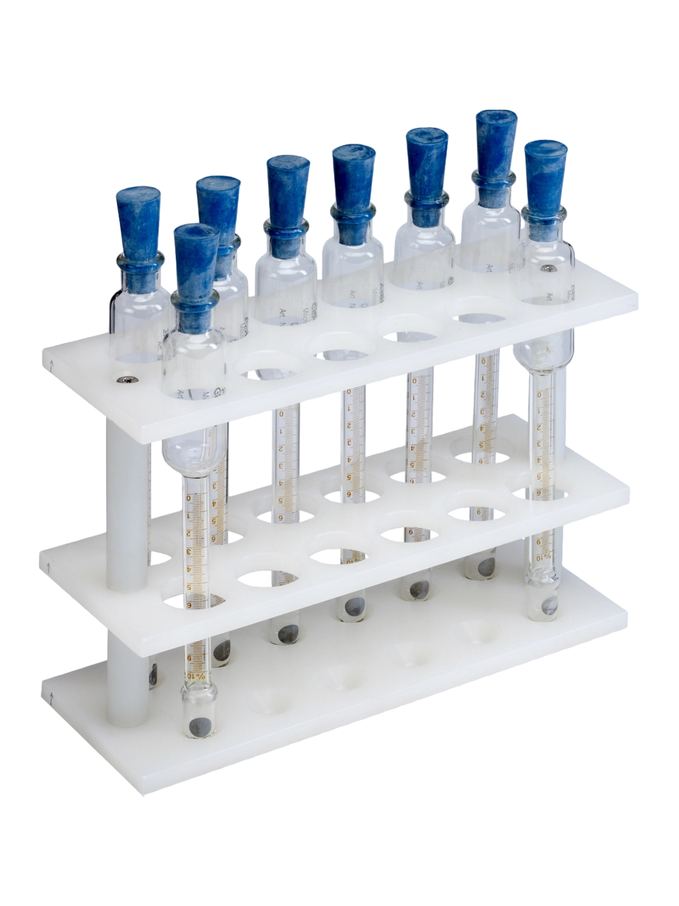 Butyrometer Stand, Polypropylene, for 12 Samples, also Compatible with 3637 Coded Special Solubility Index Tubes, 224 x 82 x 154 mm