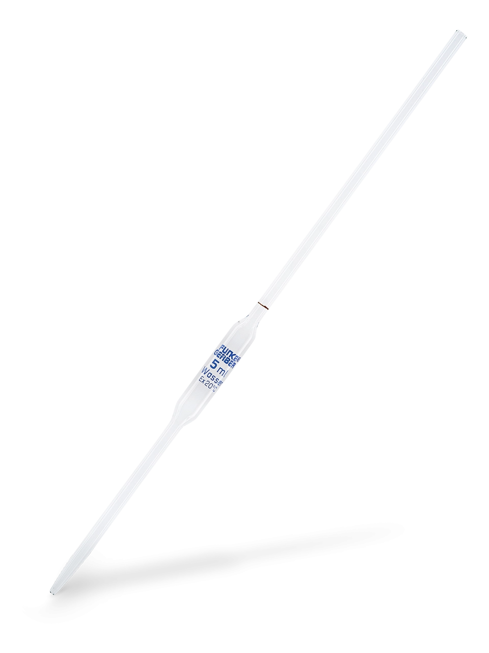 Pipet, Nötr Cam, Bullu, Tek Halka İşaretli, Su İçin, 5 ml Hacim