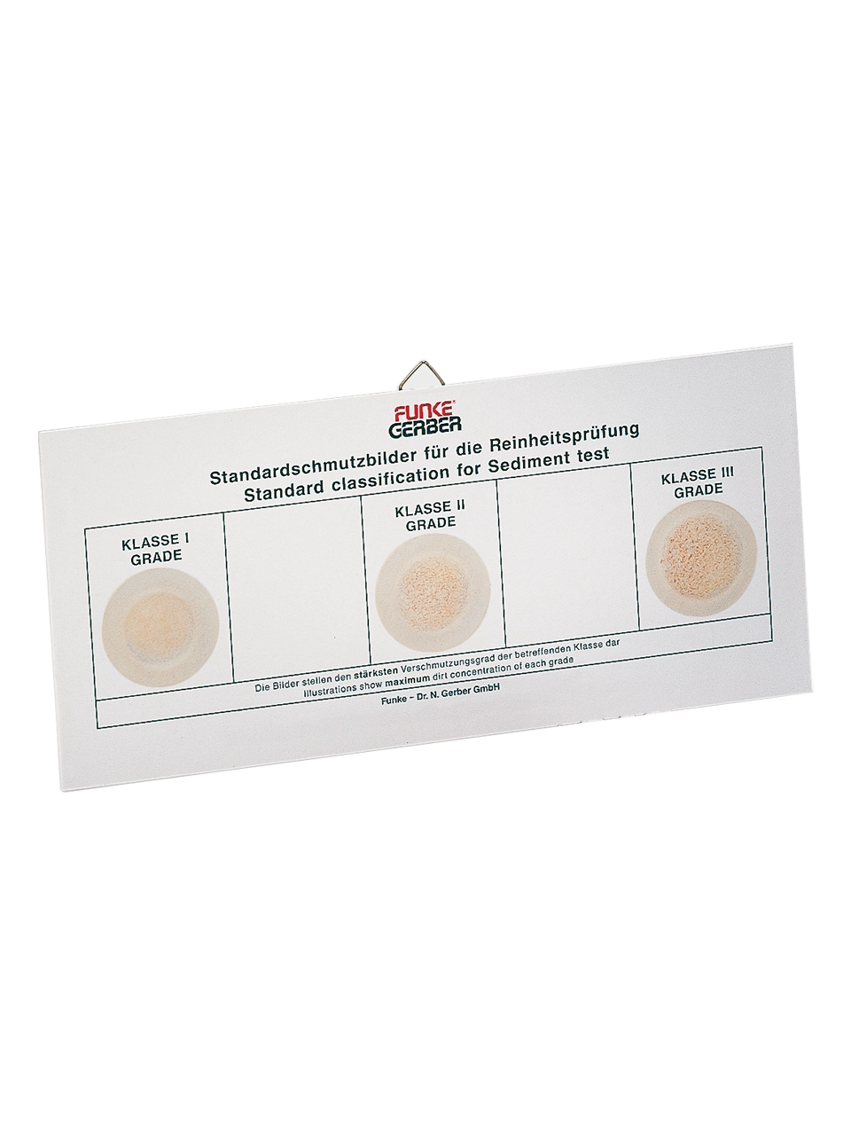 Reference Table, for Sediment Testers, with 3 Purity Grades, German Standard