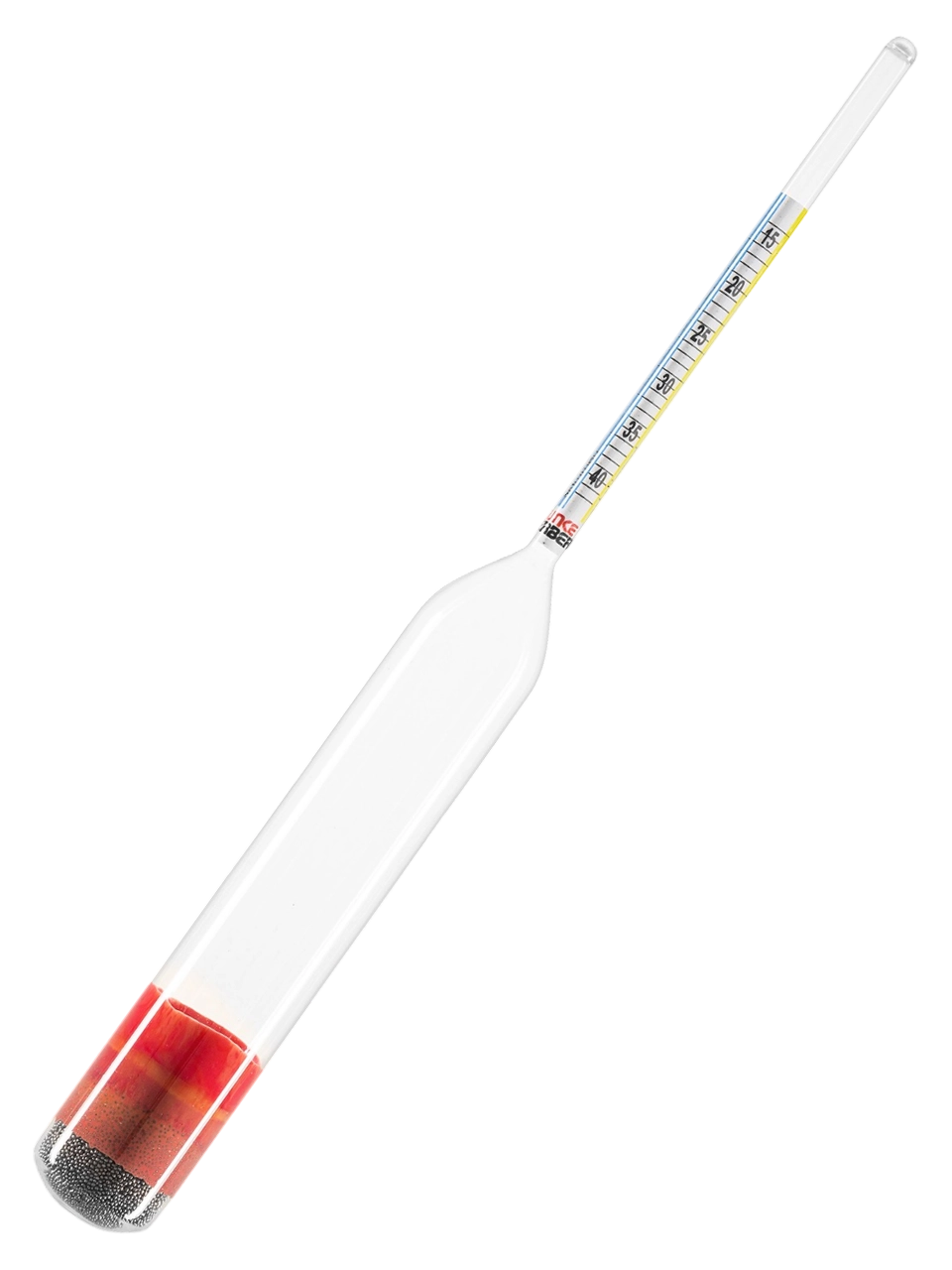 Laktodansimetre, Cam, 1.015-1.040: 0.001 g/ml, Quevenne Metoduna Göre Süt İçin, 215 mm Uzunluk, Termometresiz