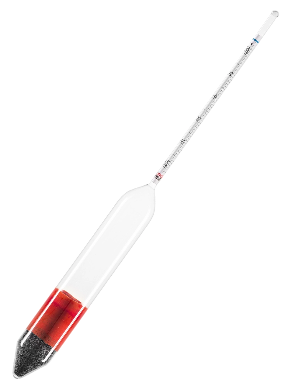 Hidrometre, Cam, 1.800-1.850: 0.001 g/ml, Sülfürik Asit İçin, 270 mm Uzunluk, Termometresiz