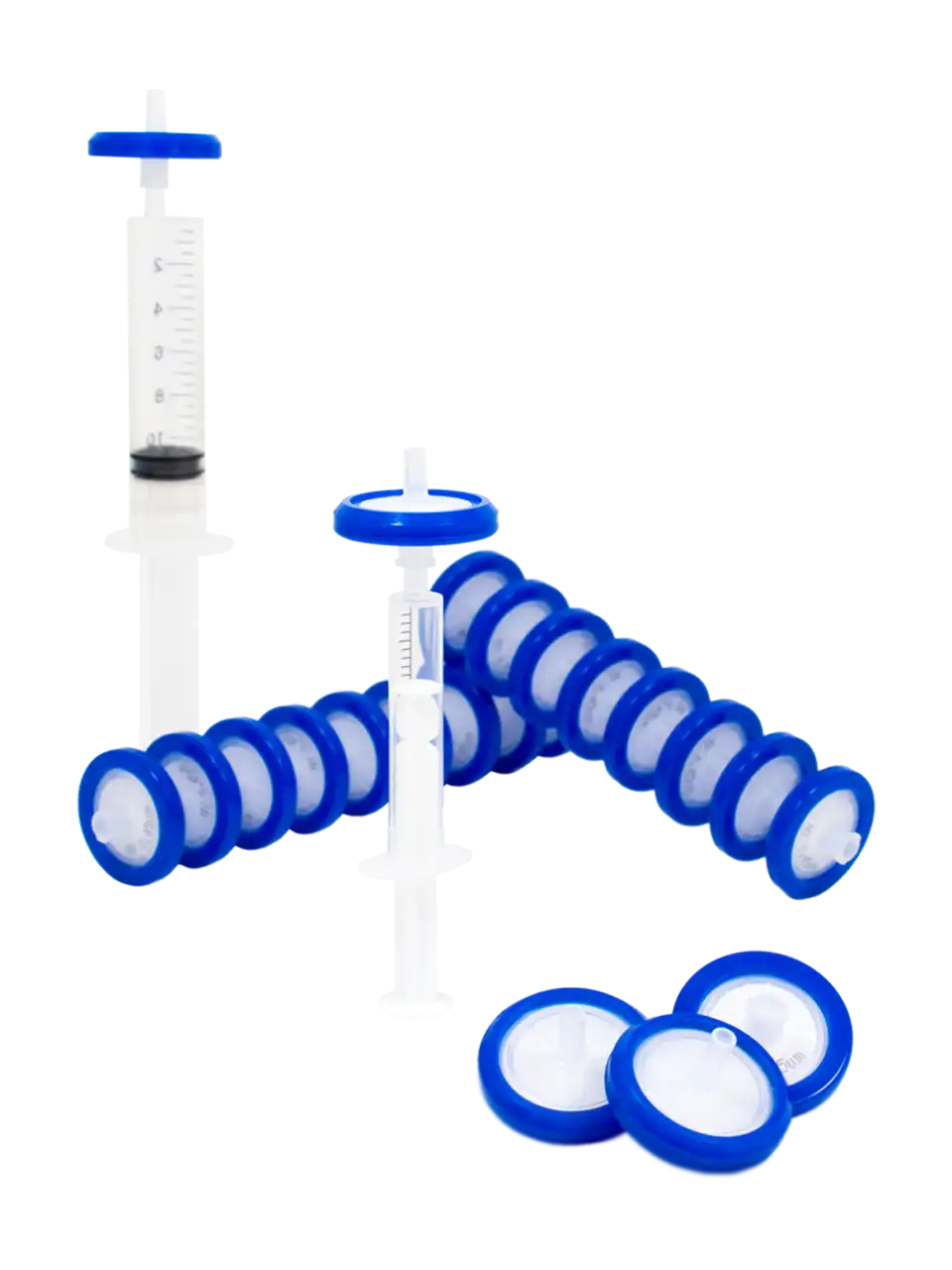 Naylon (Poliamid) Şırınga Ucu Filtre, Hidrofilik, Non-steril, Mavi Gövde, 0,2 μm, 13 mm, 100 adet/paket