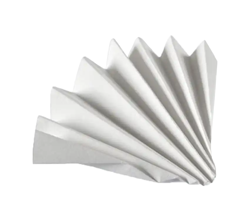 Technical Filter Paper, Grade 520a, Creped, Folded Discs, 240 mm Diameter, 100 pcs/pack