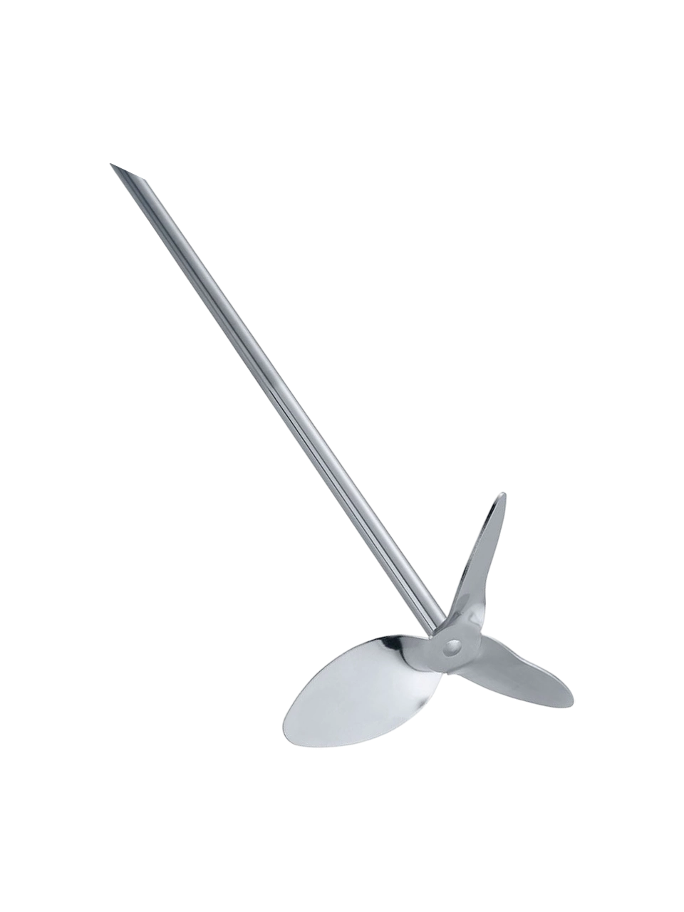 Mekanik Karıştırıcı Şaftı, R 1385, Paslanmaz Çelik, 3-Kanatlı Pervane Kafa, ≤ 800 RPM, 10 mm Çap, 550 mm Uzunluk, 140 mm Kafa Çapı
