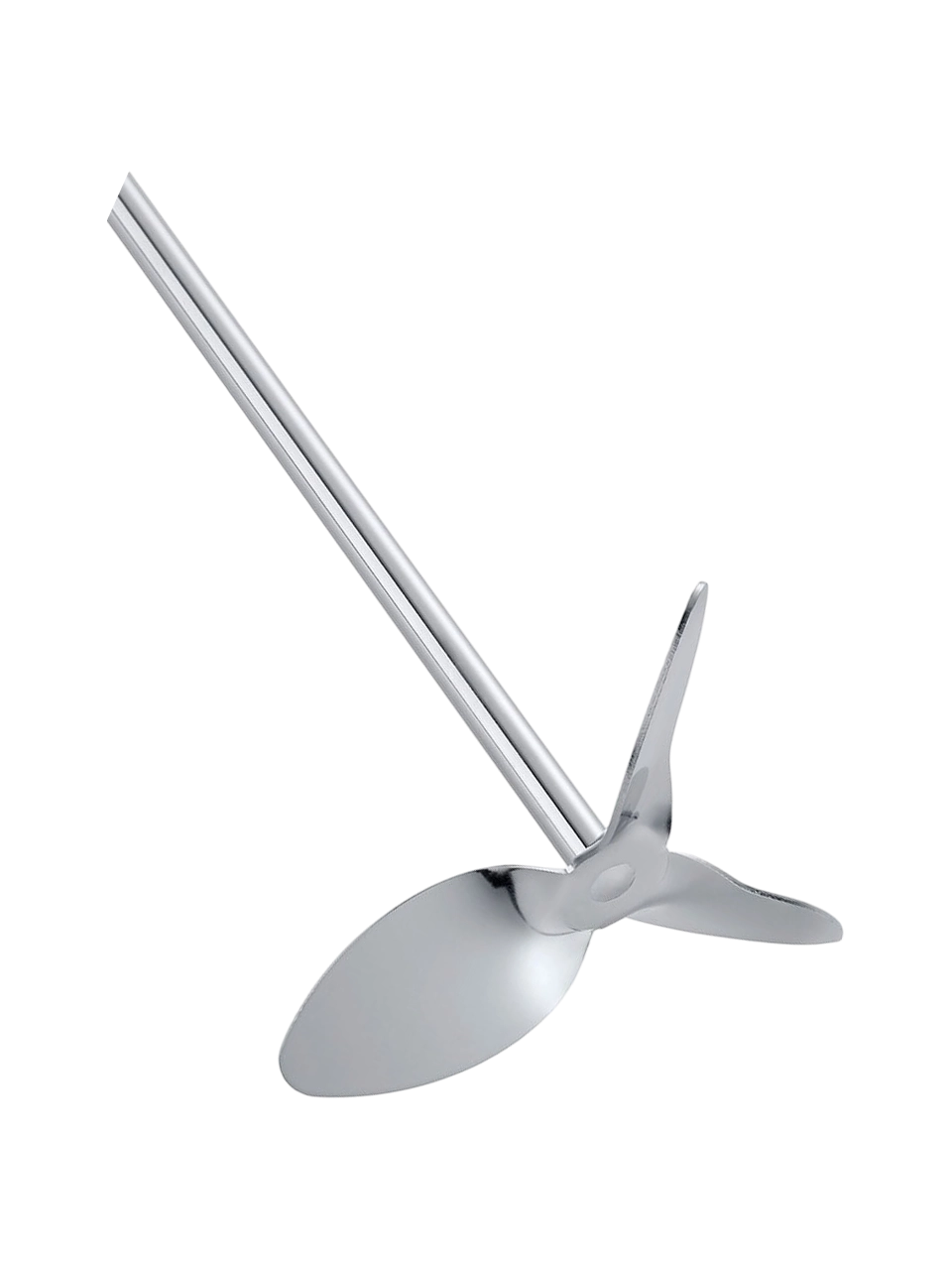 Mekanik Karıştırıcı Şaftı, R 1388, Paslanmaz Çelik, 3-Kanatlı Pervane Kafa, ≤ 400 RPM, 10 mm Çap, 800 mm Uzunluk, 140 mm Kafa Çapı
