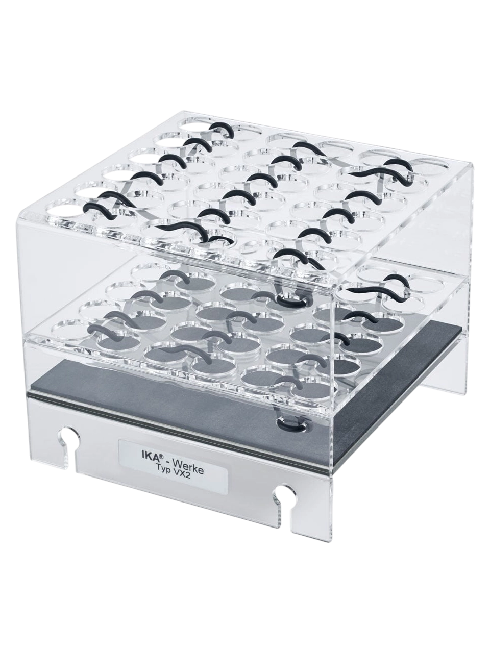 Tüp Tutucu, VX 2, Macrolon, IKA VXR Basic Vibrax® Orbital Çalkalayıcı İçin, 36 Adet 16 mm Çaplı Test/Santrifüf Tüp Kapasitesi, 140 x 145 x 115 mm Ebatlar