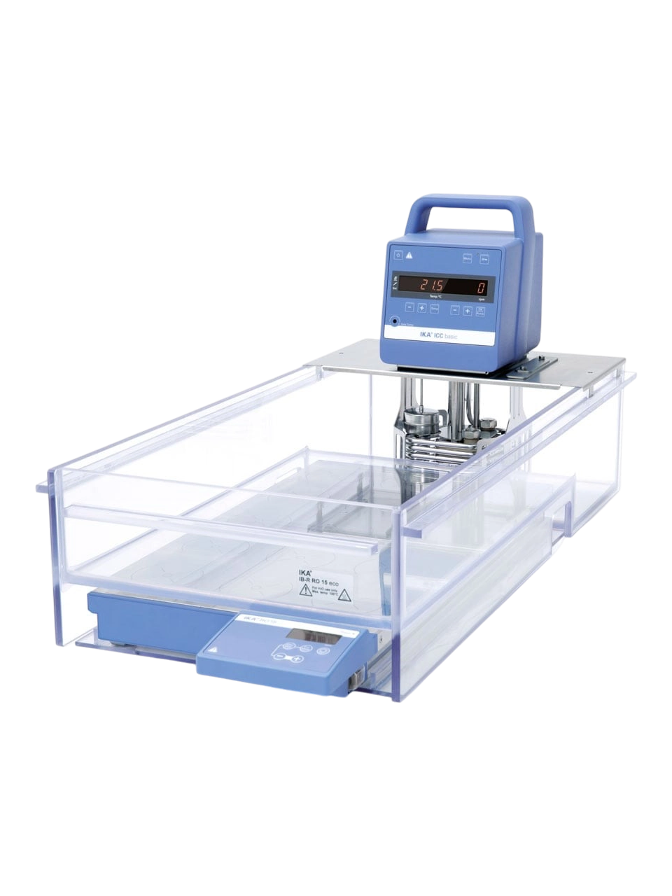 Sirkülasyonlu Su Banyosu, ICC Basic IB R RO 15 Eco, Manyetik Karıştırıcılı (0-1200 RPM), Ortam Sıcaklığı-150°C, 18 L/dak Basınç/Emiş Pompası, 15 L Plastik Banyo, LED Ekran
