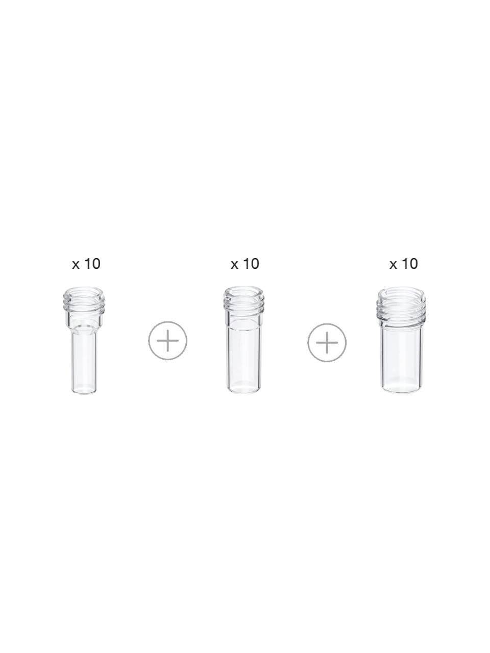 Vial Set, Glass, W/O Cap, for IKA ElectraSyn 2.0 Electrosynthesis and Voltammetry Systems, 30 pcs/set