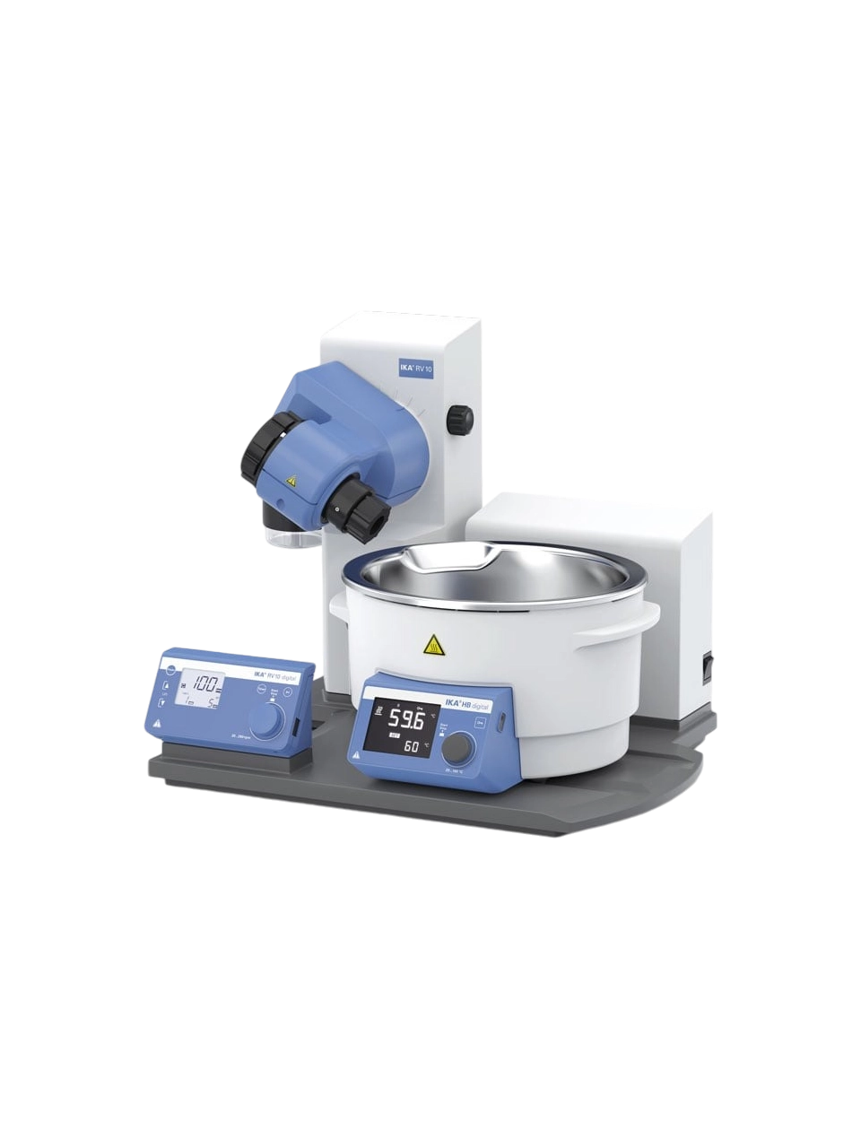 Rotary Evaporator, RV 10 Digital FLEX, W/O Condenser, Automated Lift, 5-280 RPM, Ambient Temp-180°C, Time Adjusted, Digital Temp.-Time-Speed Display, 4 L Bath
