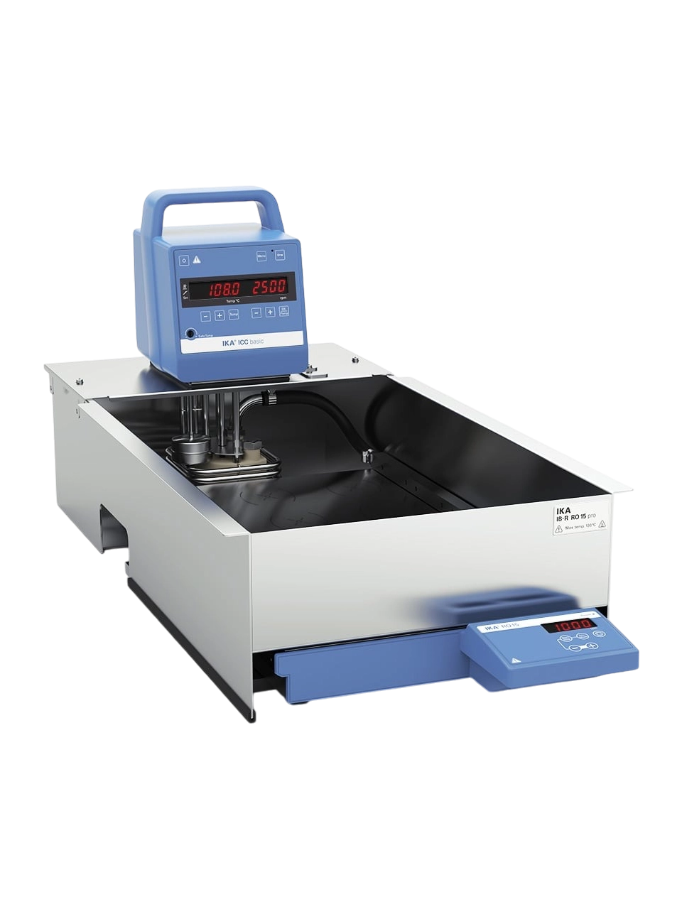Sirkülasyonlu Su Banyosu, ICC Basic IB R RO 15 Pro, Manyetik Karıştırıcılı (0-1200 RPM), Ortam Sıcaklığı-150°C, 18 L/dak Basınç/Emiş Pompası, 15 L Paslanmaz Çelik Banyo, LED Ekran