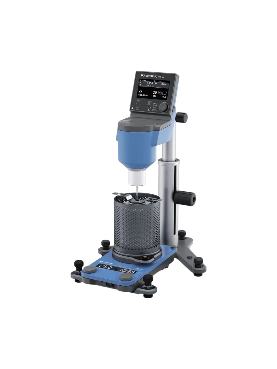 Viskozimetre, ROTATEMP me-vi Package, IKA ROTATEMP Isıtıcı Tabla Sistemli, 0,01-200 RPM, 600 ml Kap Hacmi, 40000000 mPas Maksimum Viskozite Zaman Ayarlı, TFT Ekran