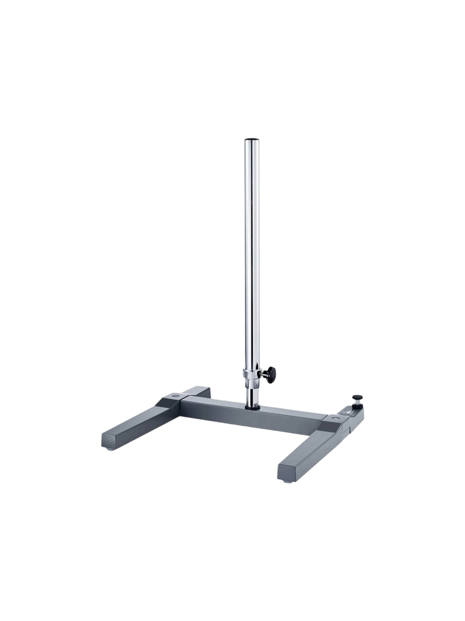 Laboratuvar Standı, R 2723, H-Şekil, 460 x 420 mm Taban Ölçüleri, Maksimum 10 kg Yük, 34 x 390/1000 mm Teleskopik Çubuklu