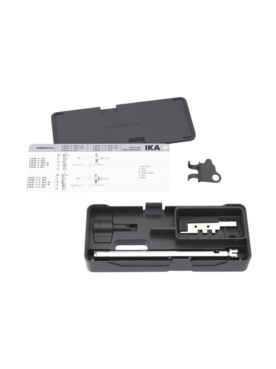 Mekanik Homojenizatör Şaftı, S 25 N - 25 G, Paslanmaz Çelik, IKA T 25 Serisi Mekanik Homojenizatörler (T 25 Mini Hariç) İçin, 25 mm Çap, 194 mm Uzunluk