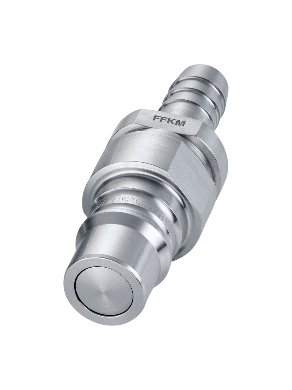 Hose Adapter, LT 5.27, Stainless Steel (FFKM Sealing), for DN 12 Tempering Hoses, 22 x 380 x 380 mm Dimensions