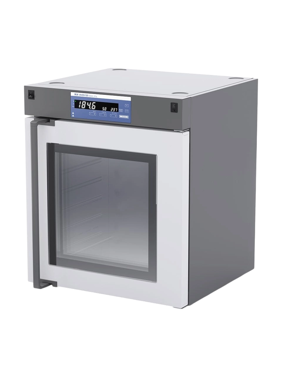Sterilizatör (Kurutma Fırını), IKA OVEN 125 Basic Dry-Glass, Cam Kapı, Ortam Sıcaklığı +5°C-250°C, Zaman Ayarlı, 125 L Hacim, LED Ekran