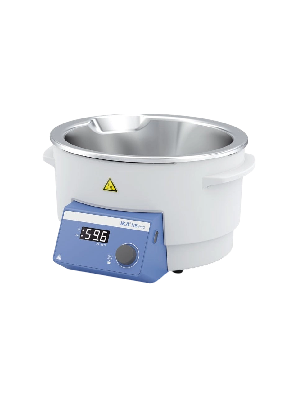 Water Bath, HB Eco, for IKA RV 3 Series Rotary Evaporators, Room Temp.-99°C, No Timer, W/Ol Lid, 4 L Stainless Steel Bath, LED Display
