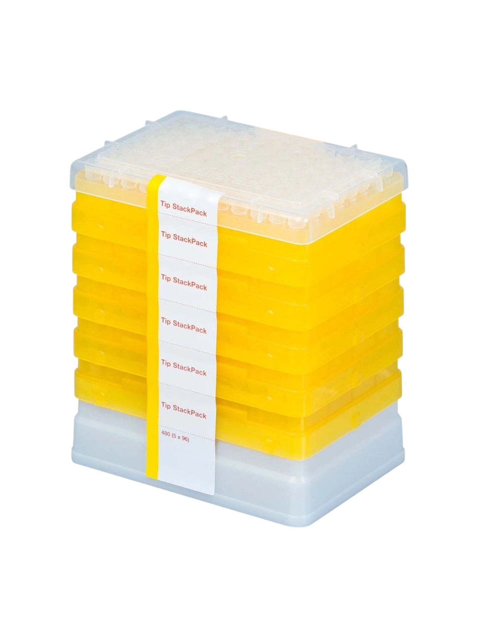Pipet Ucu, P.P, Şeffaf, Otoklavlanabilir, 200 µl, Filtresiz, Non-steril, (4 Stackpack x 5 x 96 rack), 1920 adet/koli