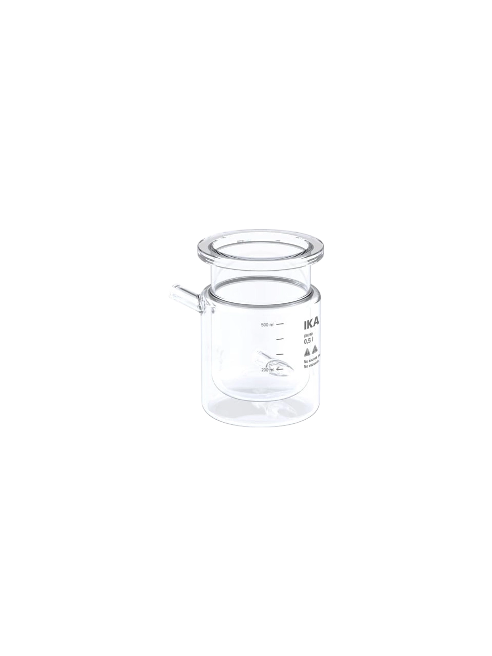 Biyoreaktör Haznesi, HA.gv.dw.0.5, Borosilikat Cam, IKA Biyoreaktörler İçin, Çift-Ceketli, 120 ml-500 ml Çalışma Hacmi