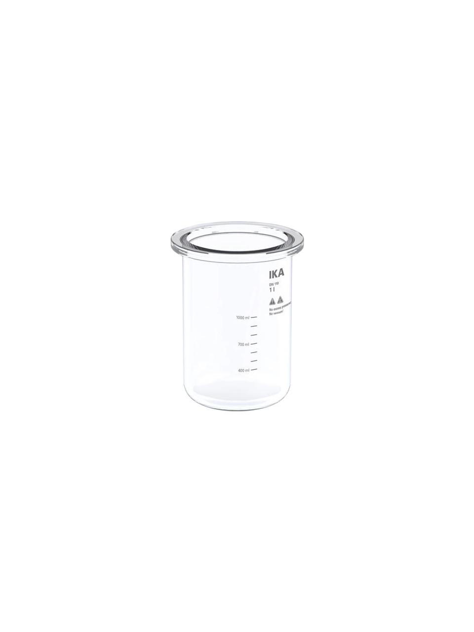 Bioreactor Vessel, HA.gv.sw.1, Borosilicate Glass, for IKA Bioreactors, Single-Wall, 300 ml-1000 ml Working Volume