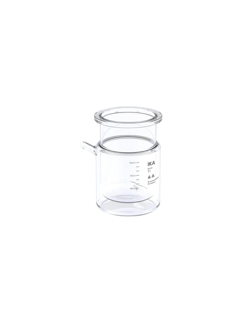 Biyoreaktör Haznesi, HA.gv.dw.1, Borosilikat Cam, IKA Biyoreaktörler İçin, Çift-Ceketli, 300 ml-1000 ml Çalışma Hacmi