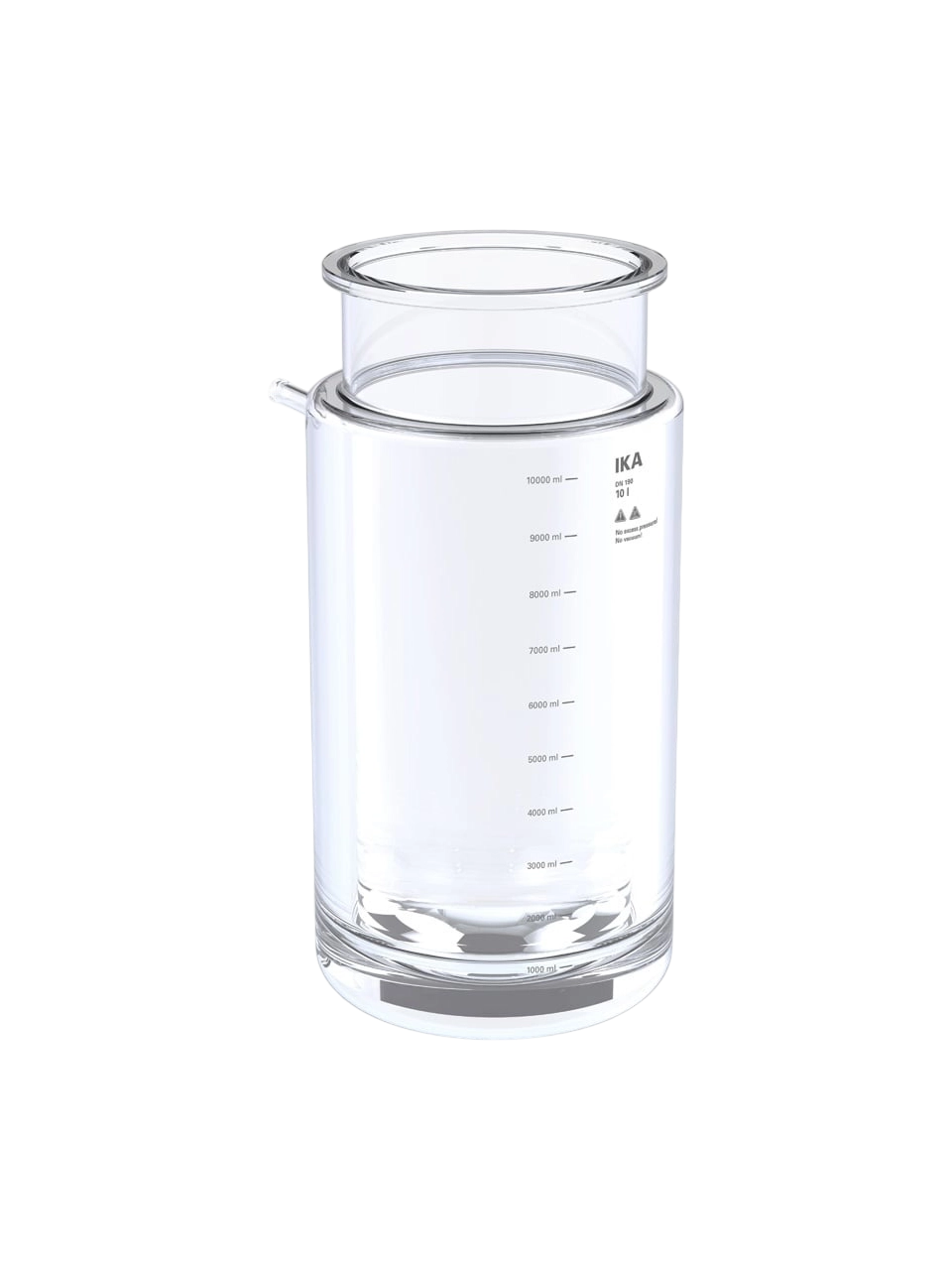 Biyoreaktör Haznesi, HA.gv.dw.10, Borosilikat Cam, IKA Biyoreaktörler İçin, Çift-Ceketli, 1200 ml-10000 ml Çalışma Hacmi