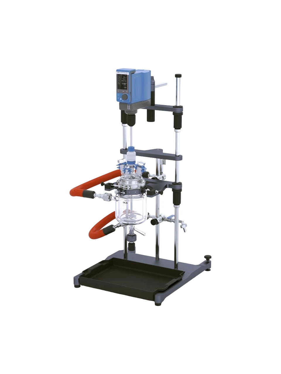 Sentez Reaktörü, EasySyn 1000 Advanced, -50...+200°C Çalışma Sıcaklığı, 100 Ncm Maksimum Tork, IKA EUROSTAR 100 Control Mekanik Karıştırıcı ve LT 5.40 Tahliye Setli, 1 L Hacim