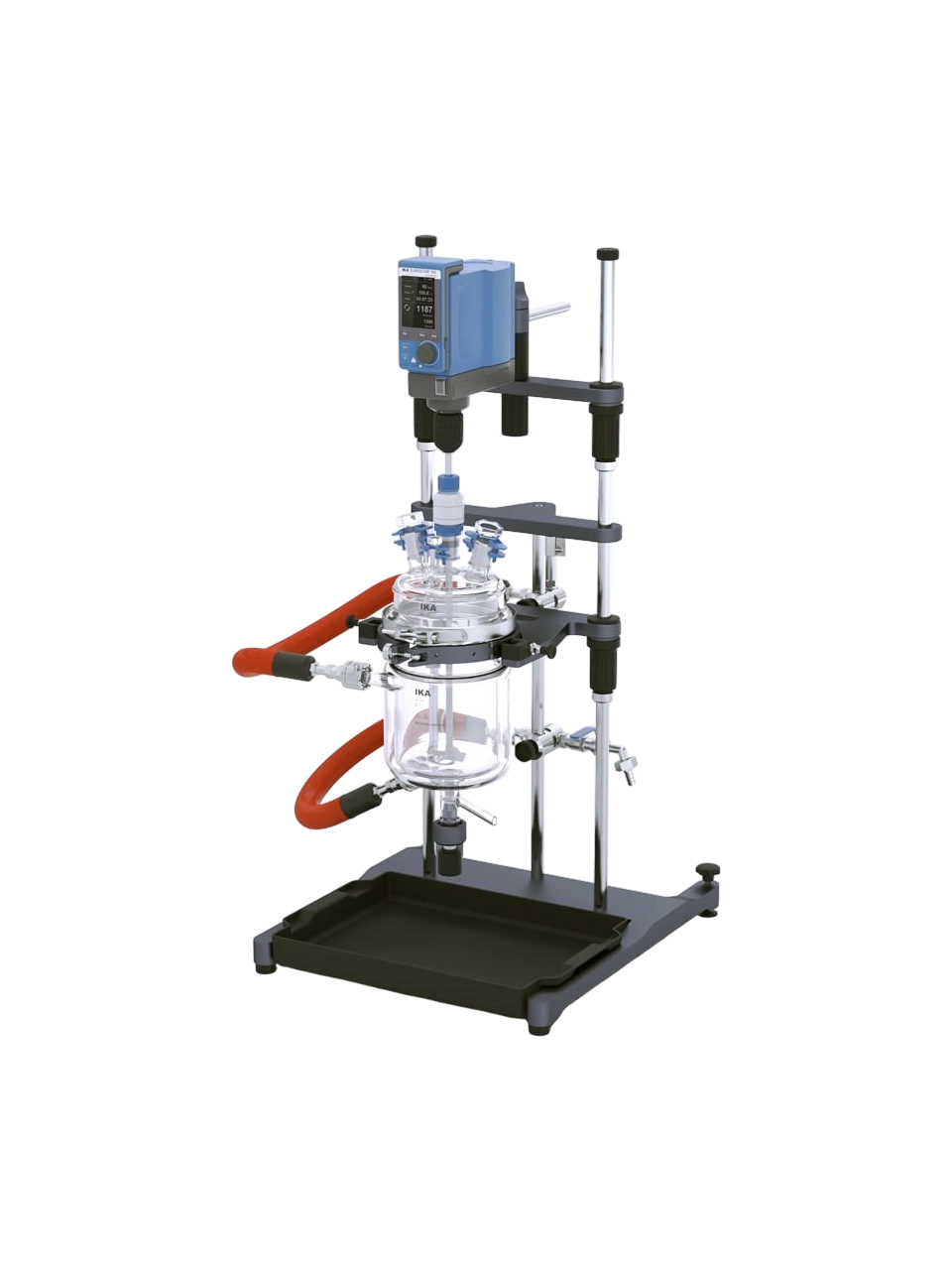 Sentez Reaktörü, EasySyn 2000 Advanced, -50...+200°C Çalışma Sıcaklığı, 100 Ncm Maksimum Tork, IKA EUROSTAR 100 Control Mekanik Karıştırıcı ve LT 5.40 Tahliye Setli, 2 L Hacim