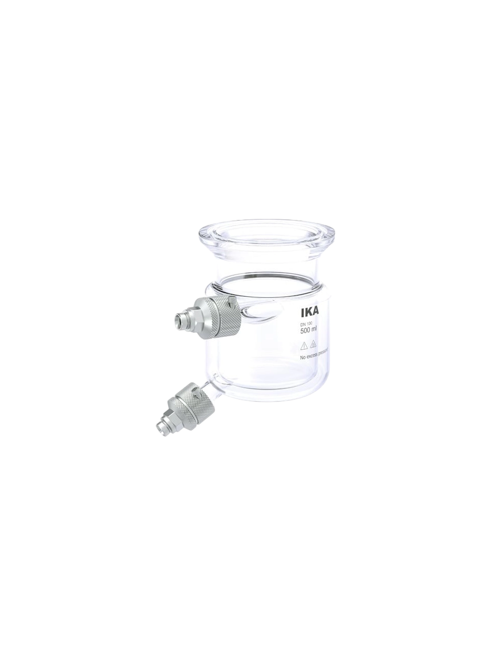 Reactor Vessel, SY 500, Borosilicate Glass, for IKA EasySyn Synthesis Reactors, W/O Drain Valve, 500 ml Volume