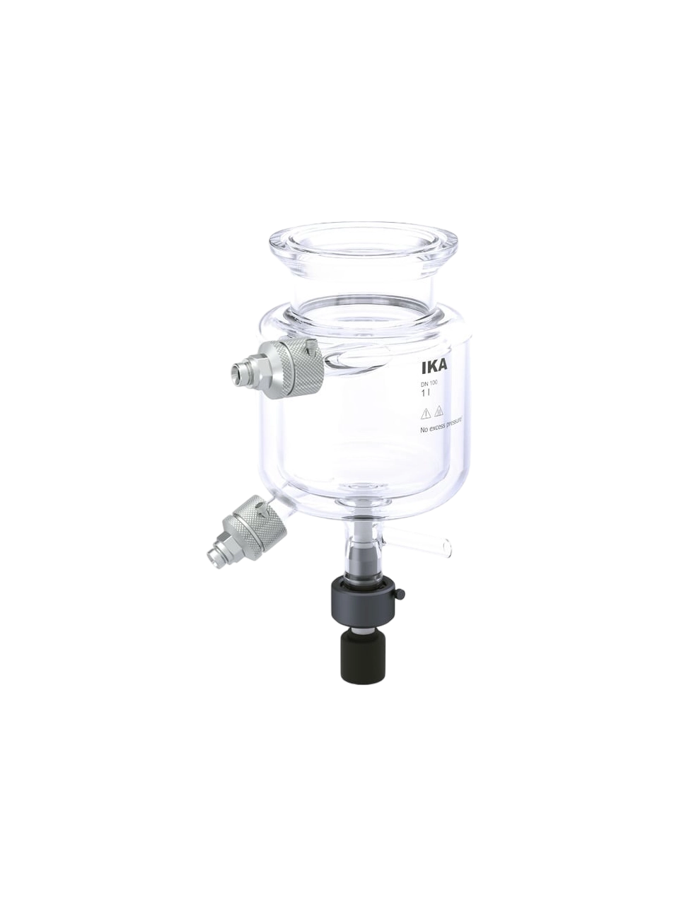 Reaktör Haznesi, SY 1000 D, Borosilikat Cam, IKA EasySyn Sentez Reaktörleri İçin, Tahliye Vanalı, 1000 ml Hacim