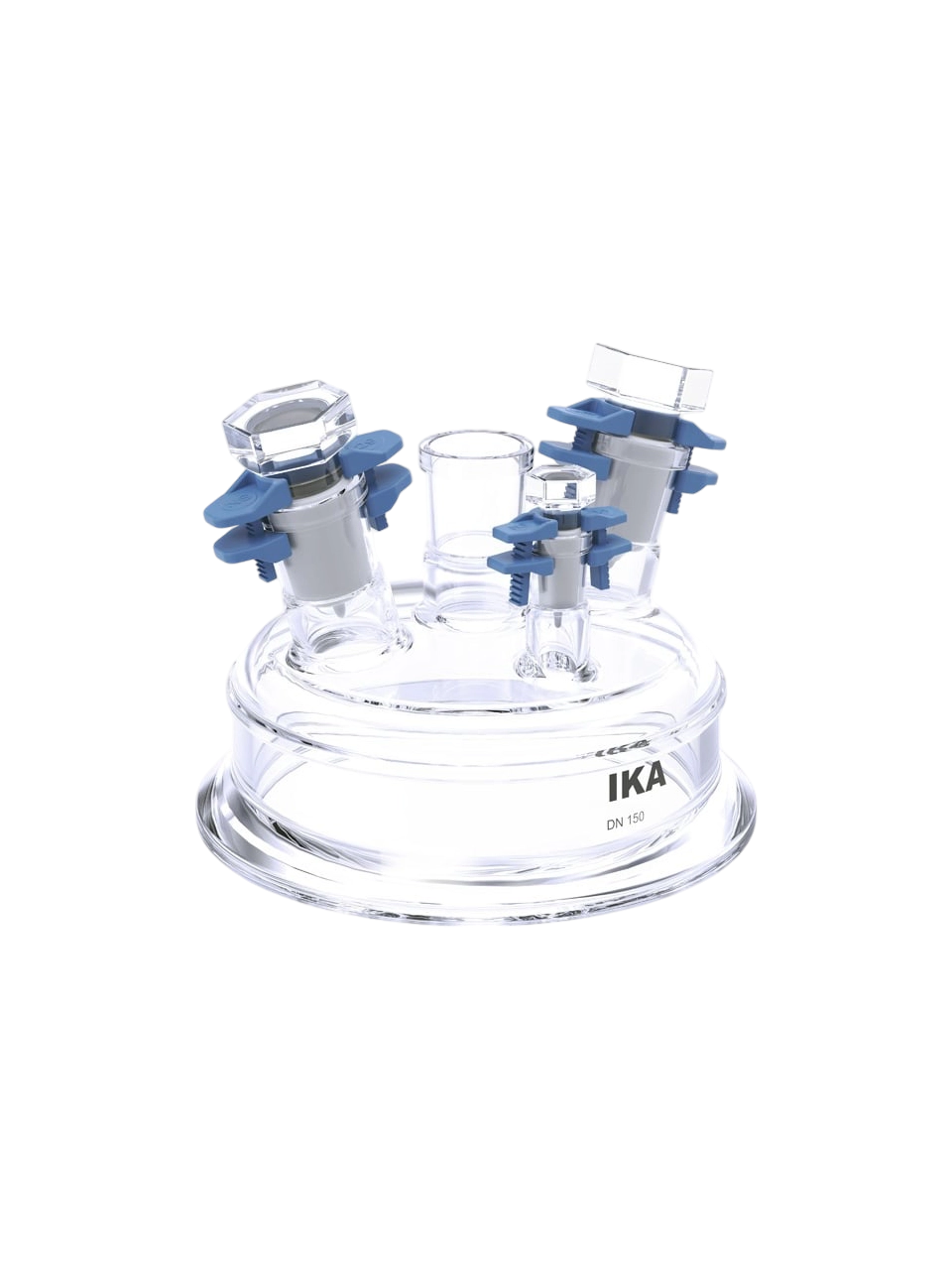 Reactor Lid, SY 150.1, Borosilicate Glass, for 2000-5000 ml IKA EasySyn Synthesis Reactor Vessels, -50°C…+230°C Maximum, 3 mbar Attainable Vacuum, 4 Neck