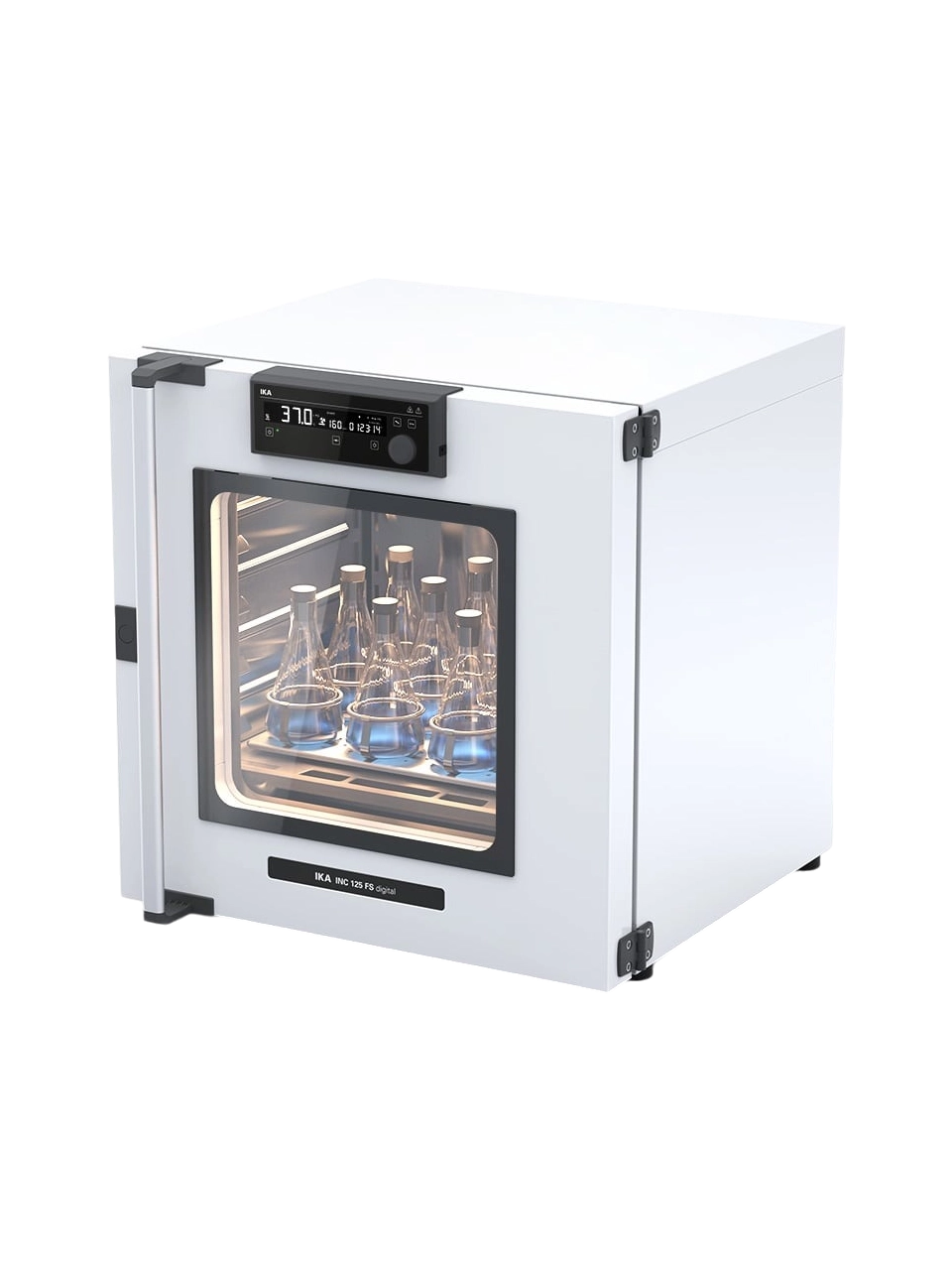 İnkübatör (Bakteriyolojik Etüv), INC 125 FS Digital (SP25), Cam Kapı, Çalkalamalı, SP25 Çalakama Platformlu, 10-300 RPM, Ortam Sıcaklığı +8°C-80°C, Zaman Ayarlı, 125 L Hacim, LCD Ekran