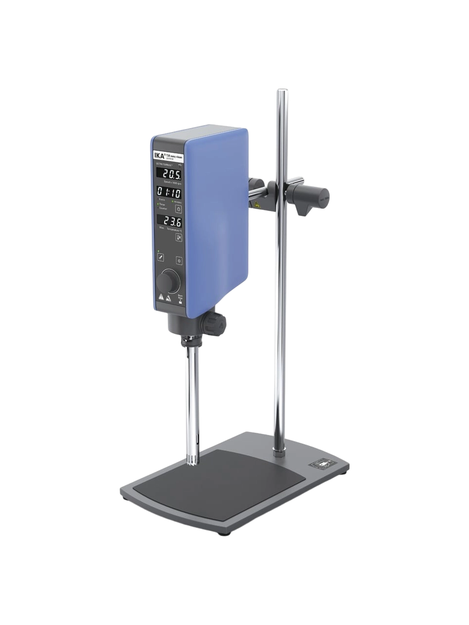 Mechanical Homogenizer, T 25 Easy Clean Control ULTRA-TURRAX®, 3000-25000 RPM, 0-125°C, 0,001-2 L (H₂O), Time Adjusted, LED Speed-Time-Temp. Display