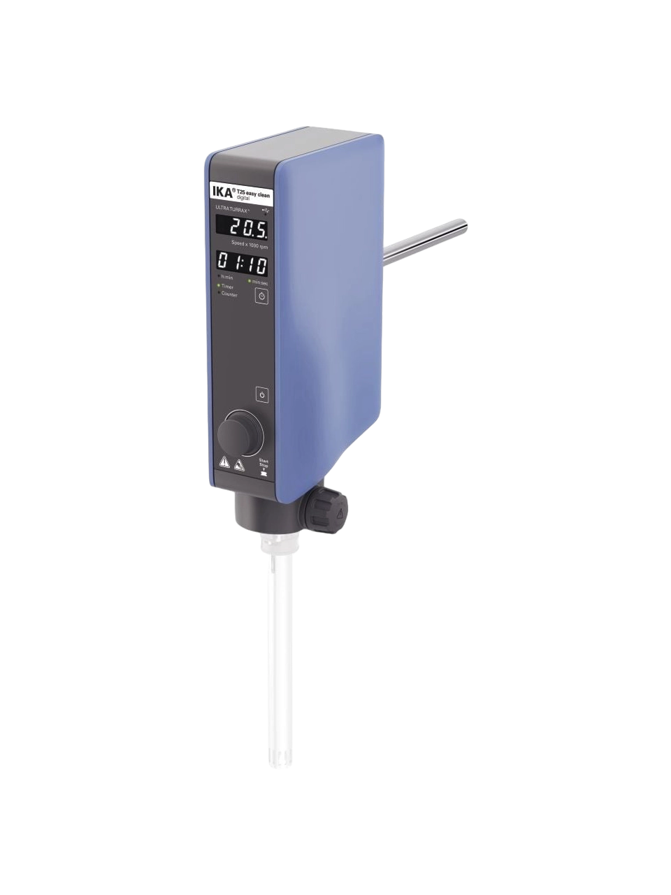 Mechanical Homogenizer, T 25 Easy Clean Digital ULTRA-TURRAX®, 3000-25000 RPM, 0,001-2 L (H₂O), Time Adjusted, LED Speed and Time Display
